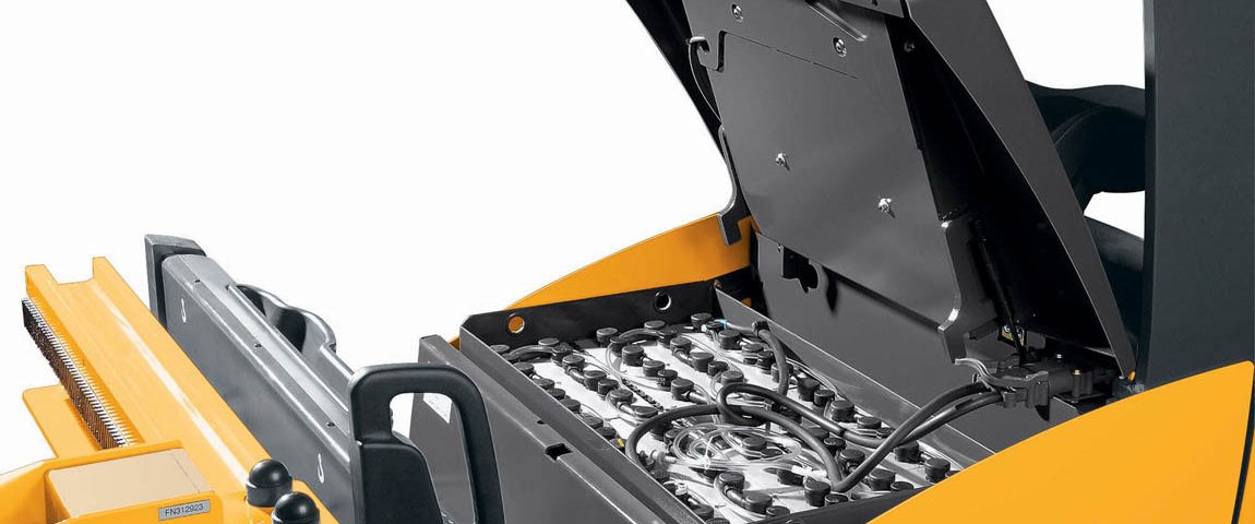 battery set up of Jungheinrich forklift