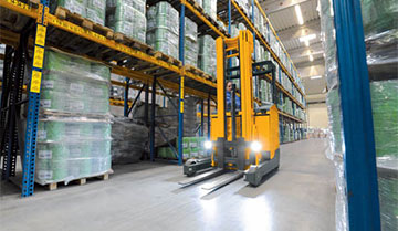 Jungheinrich reach truck for warehouse usage