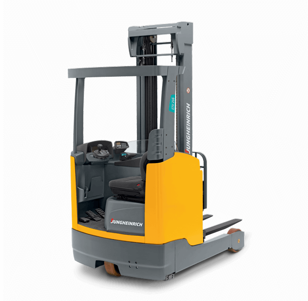 Jungheinrich reach truck for warehouse usage