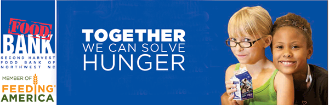 Feeding America Food Bank "Together we can solve hunger" banner