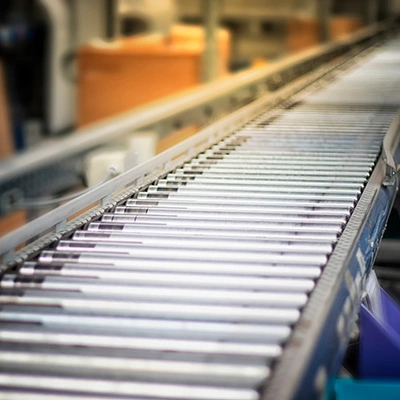 Close up of conveyor