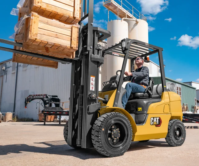 Agriculture Forklift moving crates