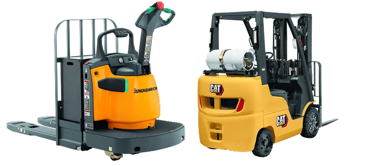 CAT and Junheinrich forklifts